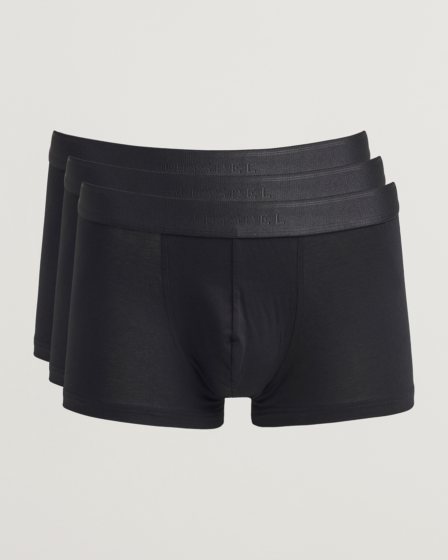 Herre | Undertøy | Sunspel | 3-Pack Cotton Stretch Trunk Black
