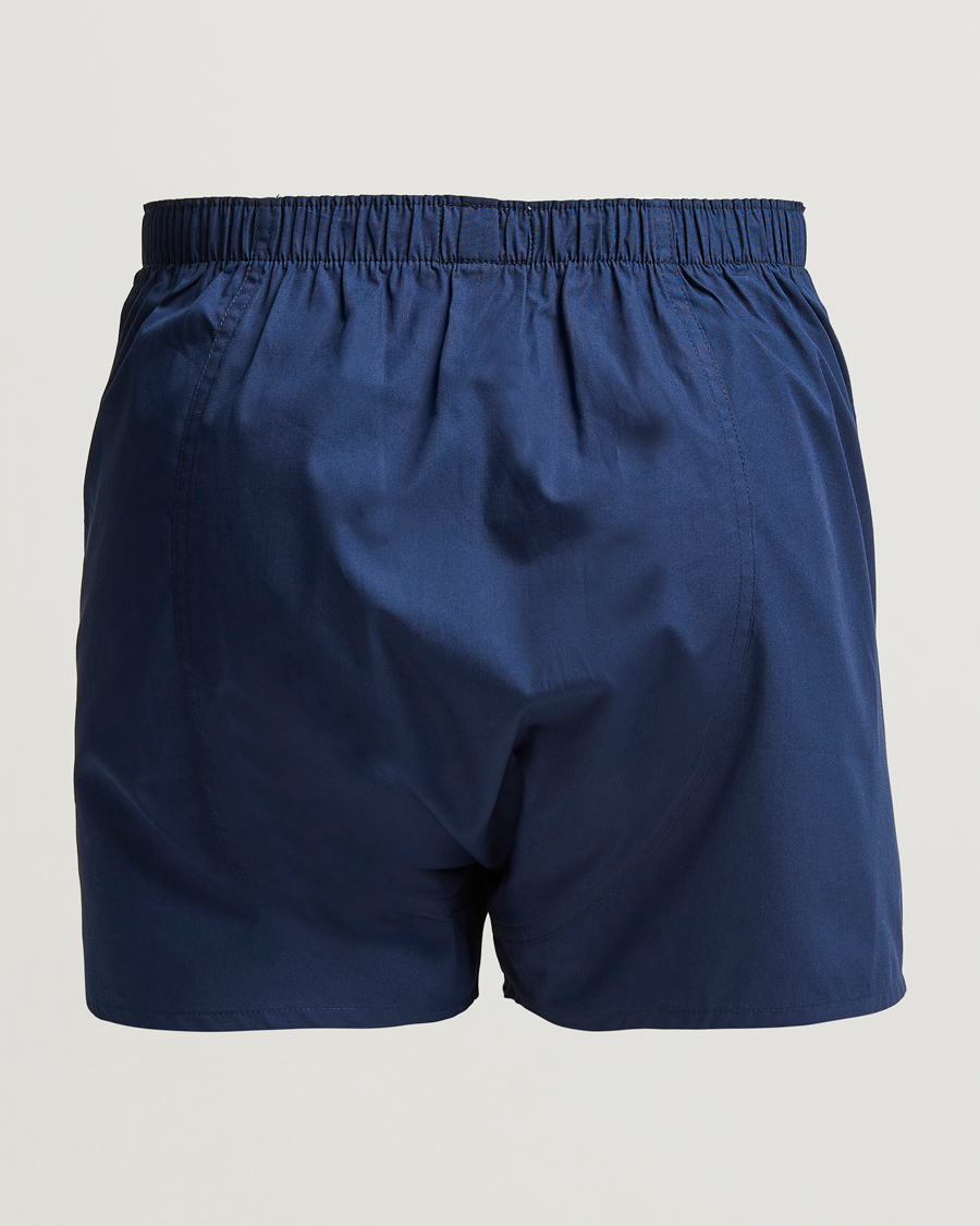 Herre |  | Sunspel | Classic Woven Cotton Boxer Shorts Navy