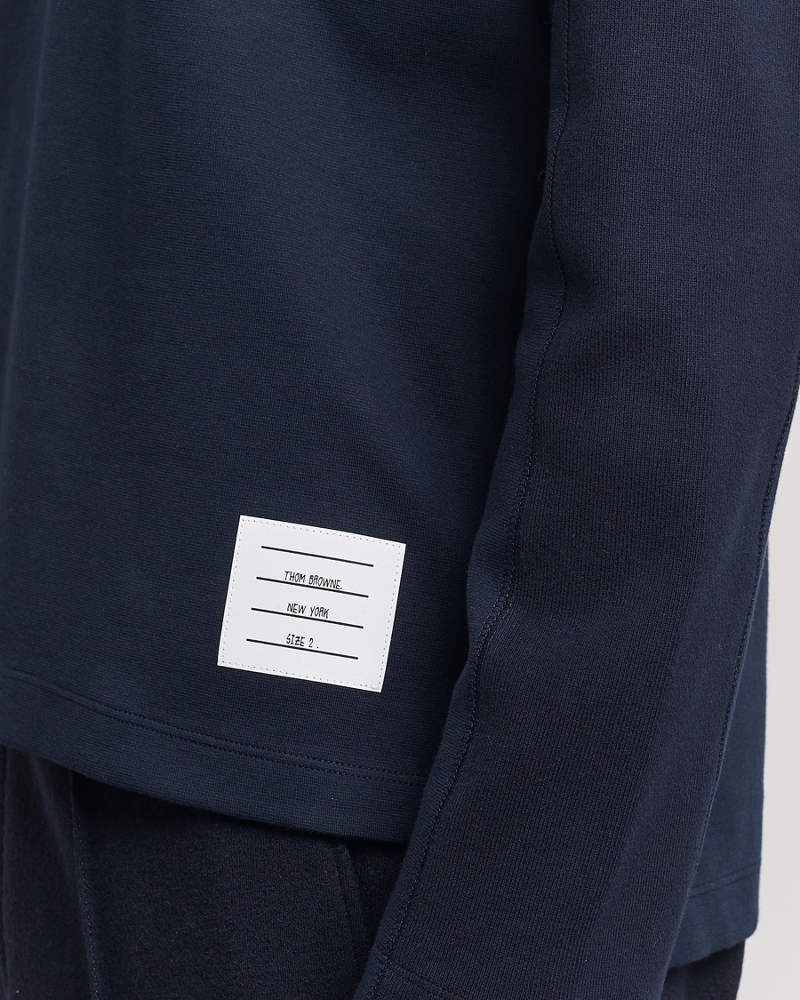 Herre | T-Shirts | Thom Browne | Long Sleeve 4-Bar T-Shirt Navy