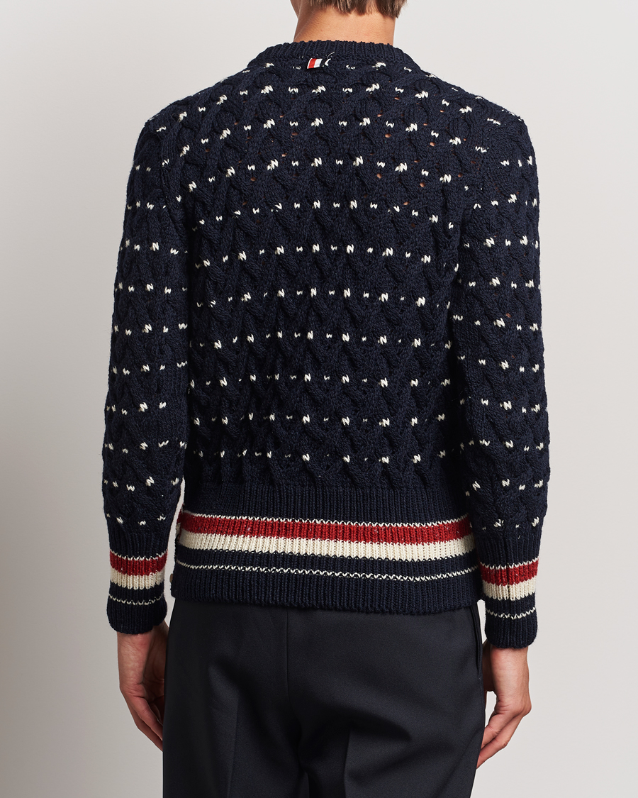 Herre | Gensere | Thom Browne | Donegal Cable Sweater Navy