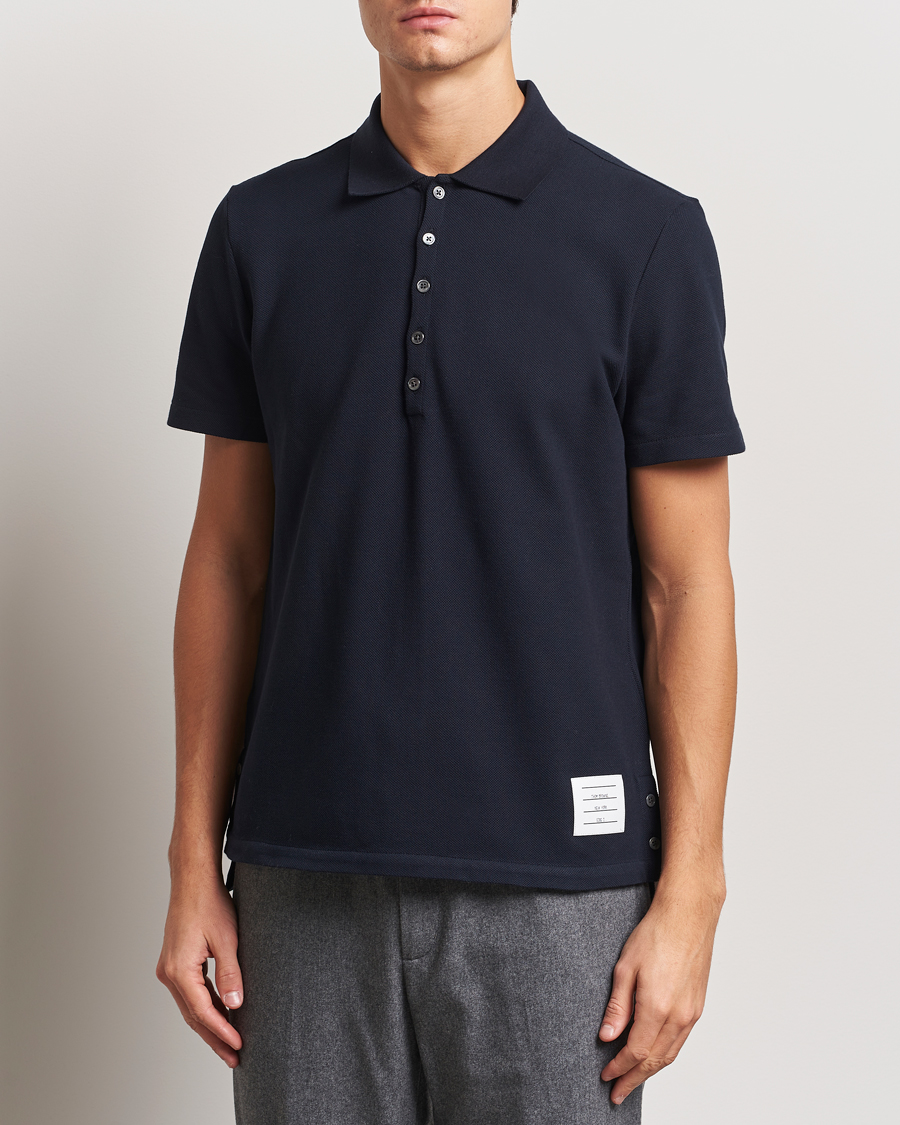 Herre | Pikéer | Thom Browne | Relaxed Fit Short Sleeve Polo Navy