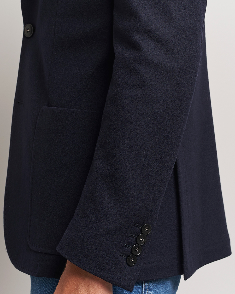 Herre | Dressjakker | Canali | Soft Wool Jersey Blazer Navy