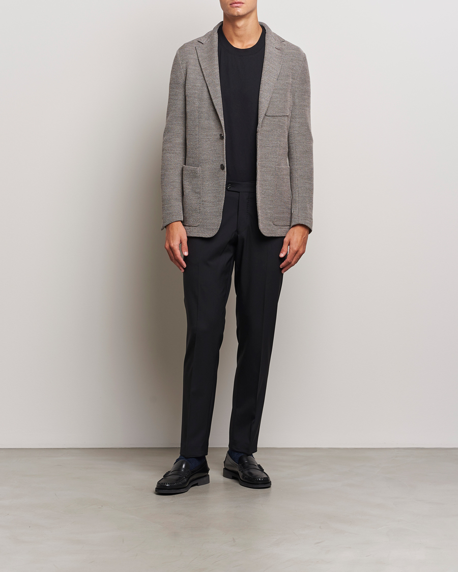 Herre | Dressjakker | Canali | Structured Wool Jersey Blazer Beige
