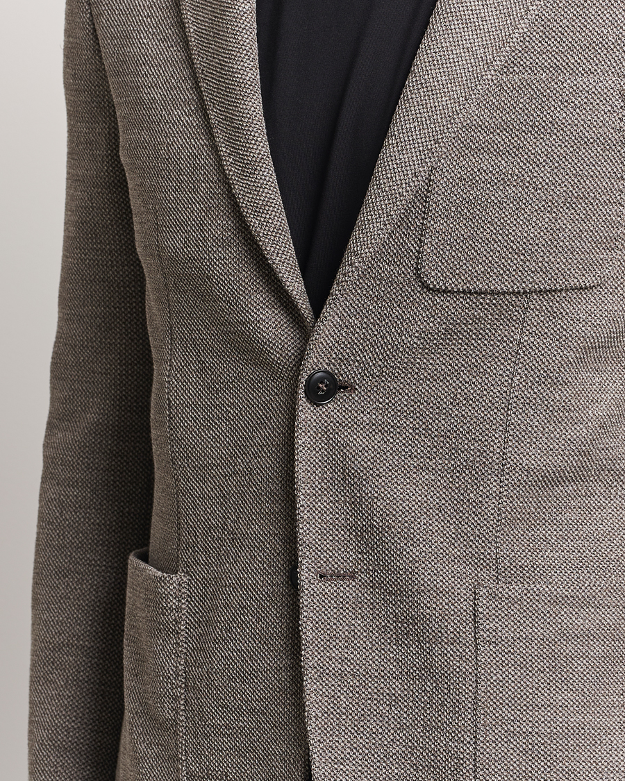 Herre | Dressjakker | Canali | Structured Wool Jersey Blazer Beige