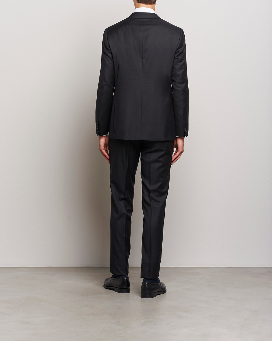 Herre | Dresser | Canali | Super 130s Wool Capri Suit Black
