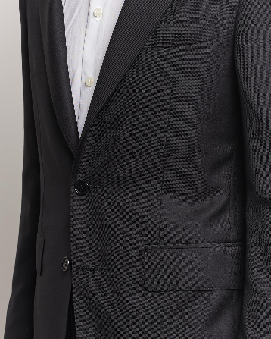 Herre | Dresser | Canali | Super 130s Wool Capri Suit Black