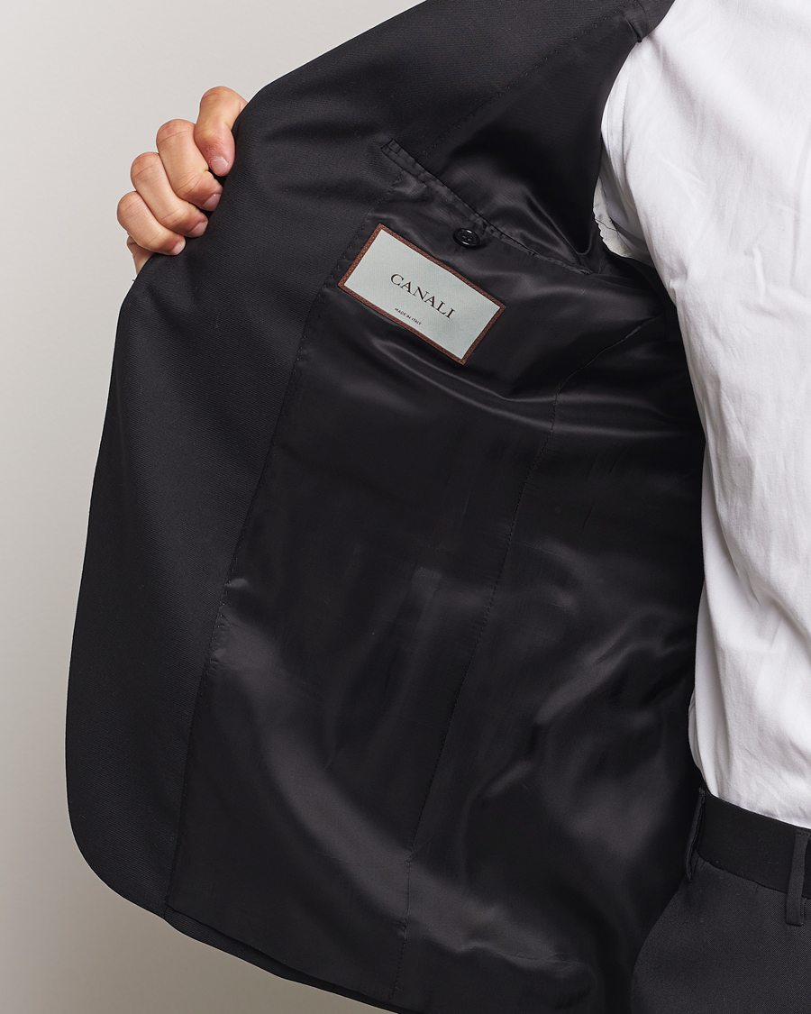 Herre | Dresser | Canali | Super 130s Wool Capri Suit Black