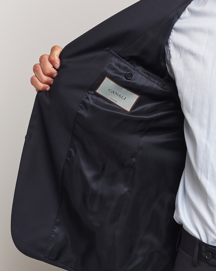 Herre | Dresser | Canali | Super 130s Wool Capri Suit Navy