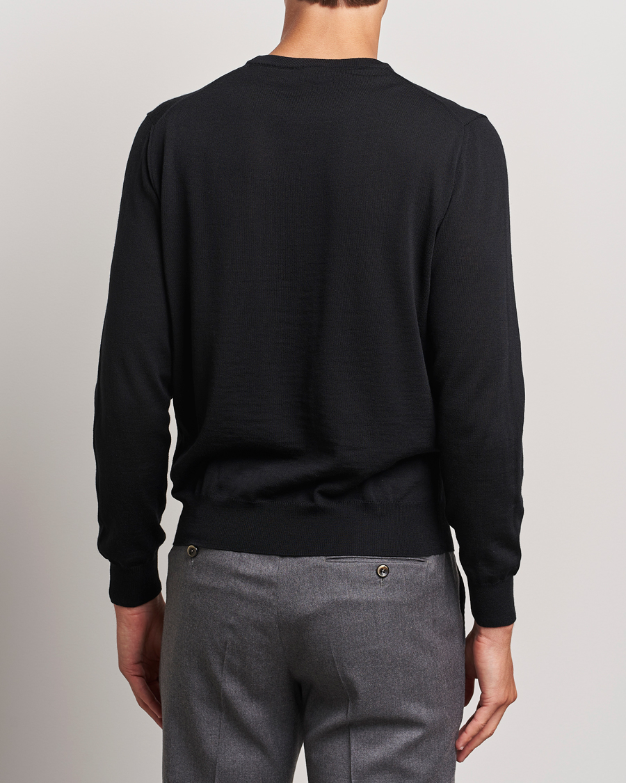 Herre | Gensere | Canali | Merino Wool Crew Neck Black