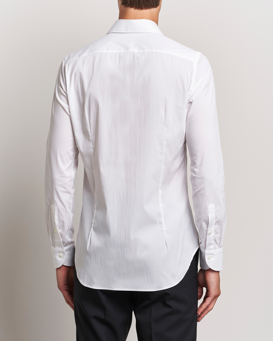 Herre | Skjorter | Canali | Slim Fit Cotton/Stretch Shirt White