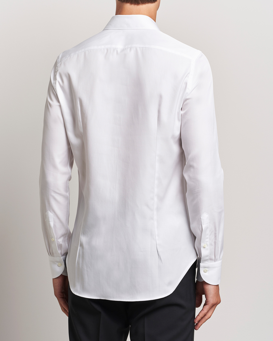 Herre | Skjorter | Canali | Slim Fit Cotton Shirt White