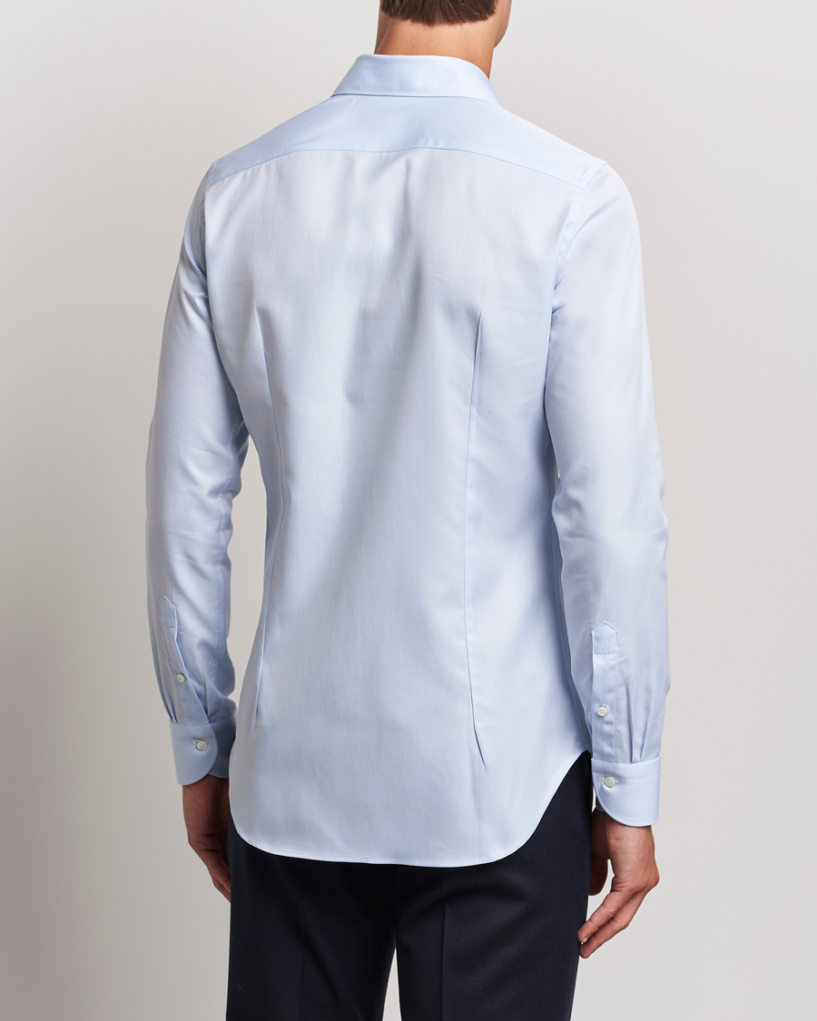 Herre | Skjorter | Canali | Slim Fit Cotton Shirt Light Blue