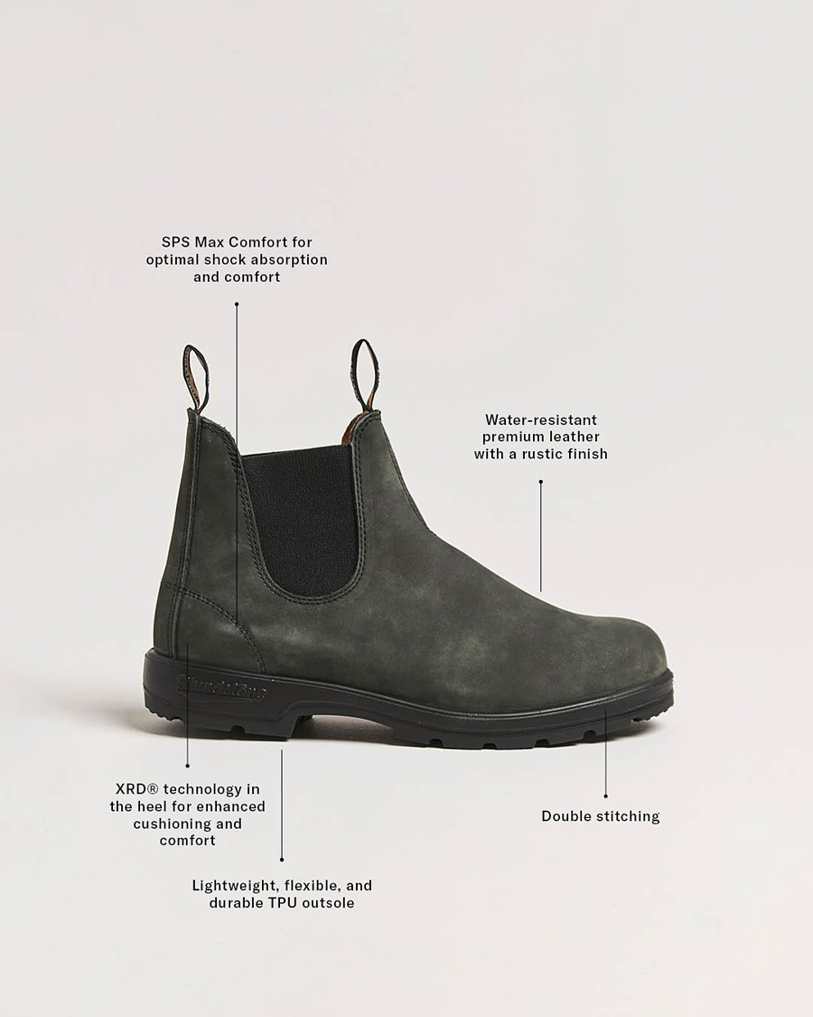 Herre | Støvler | Blundstone | 587 Original Leather Chelsea Boot Rustic Black