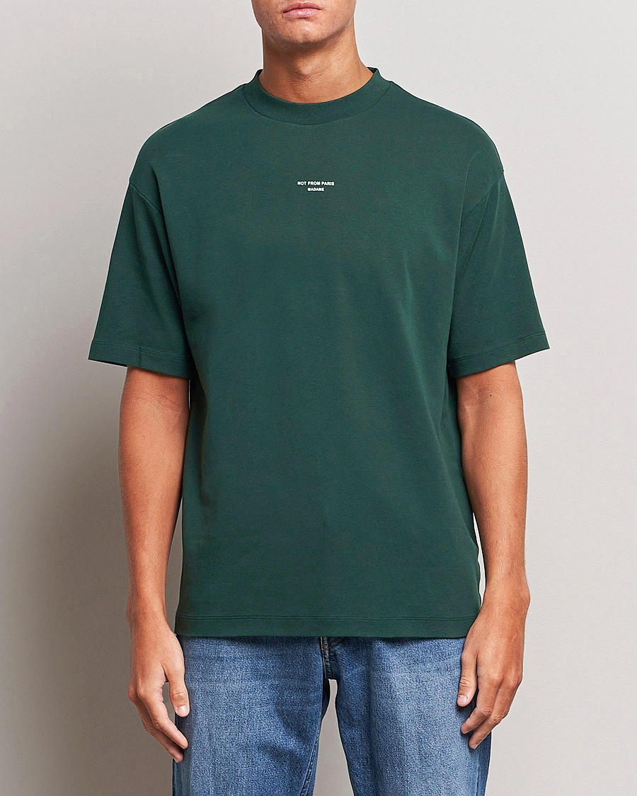 Herre | T-Shirts | Drôle de Monsieur | Classic Slogan T-Shirt Dark Green