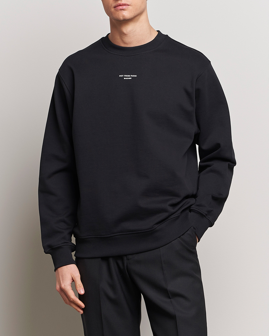Herre | Sweatshirts | Drôle de Monsieur | Classic Slogan Sweatshirt Black