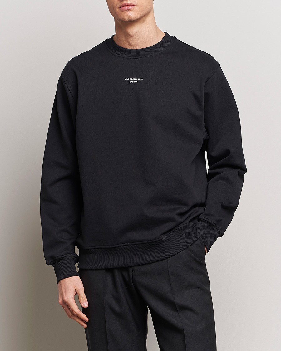 Herre | Nytt i butikken | Drôle de Monsieur | Classic Slogan Sweatshirt Black