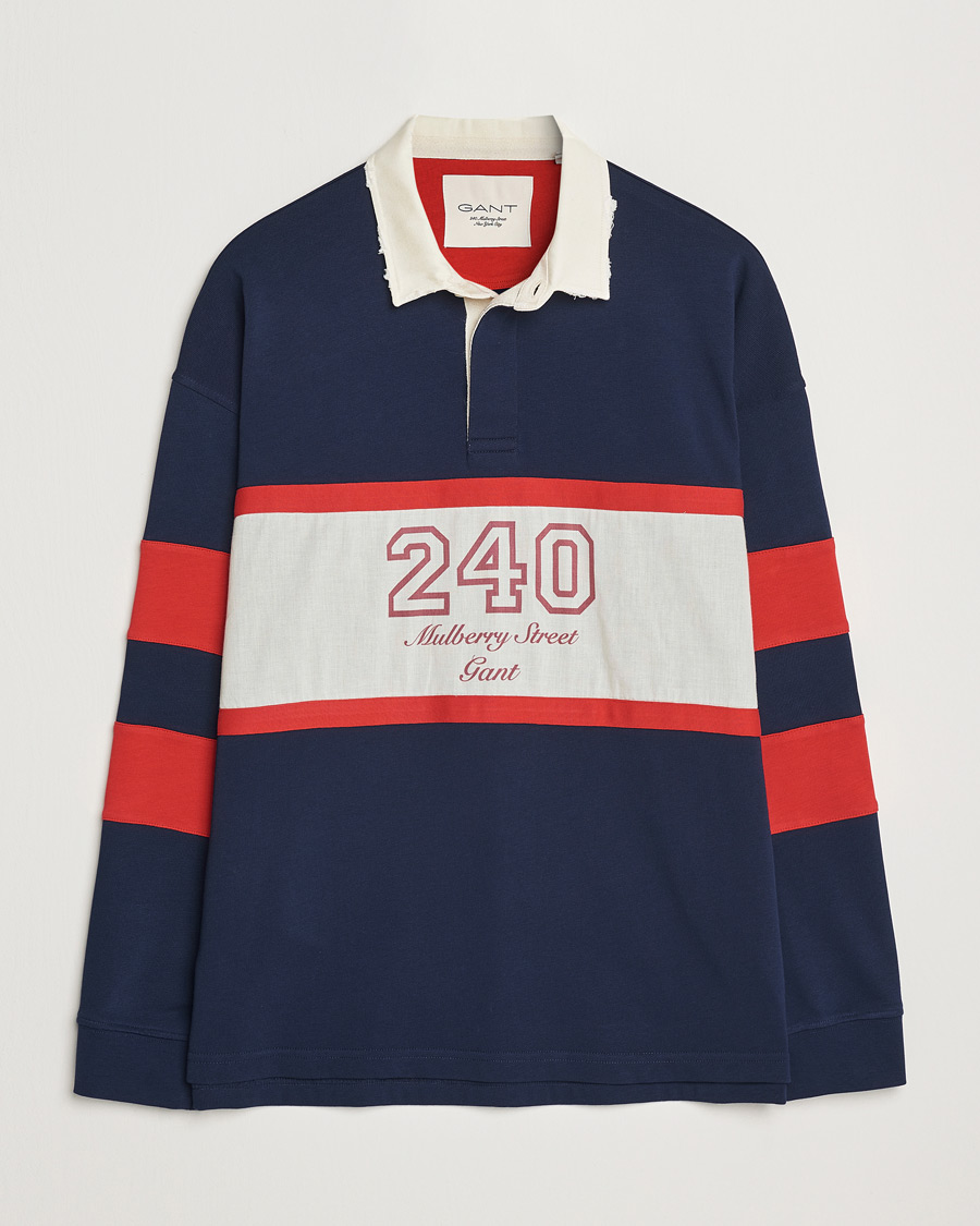 Herre | Gensere | GANT 240 Mulberry Street | Vintage Washed Heavy Rugger Classic Blue