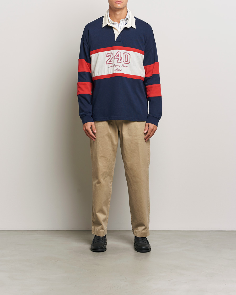 Herre | Gensere | GANT 240 Mulberry Street | Vintage Washed Heavy Rugger Classic Blue