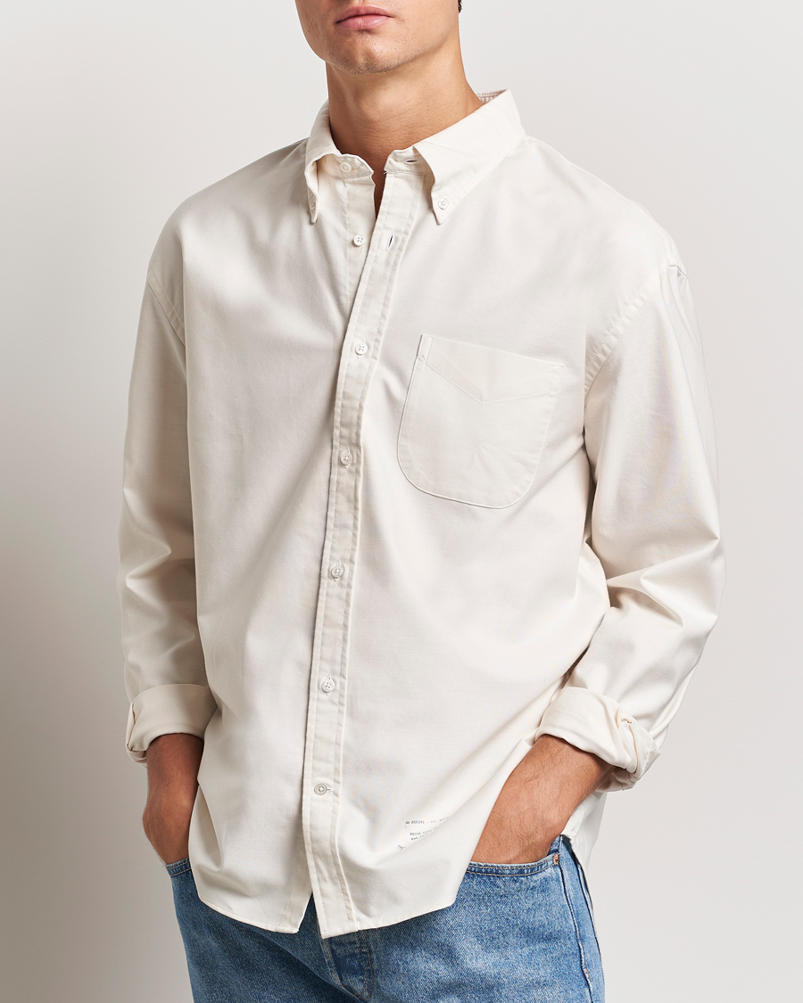 Herre | Skjorter | GANT 240 Mulberry Street | Regular Fit US Oxford Shirt Cream