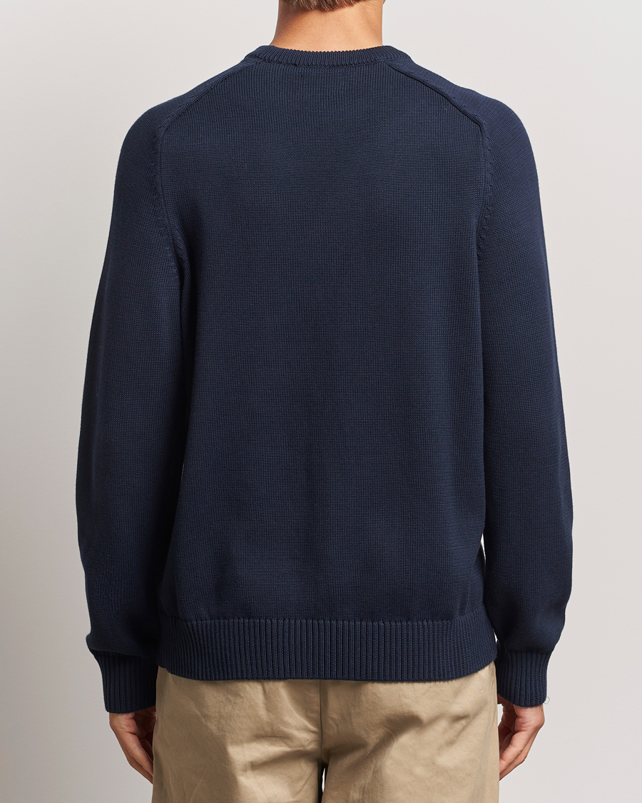 Herre | Gensere | GANT | Casual Cotton Saddle C-neck Evening Blue