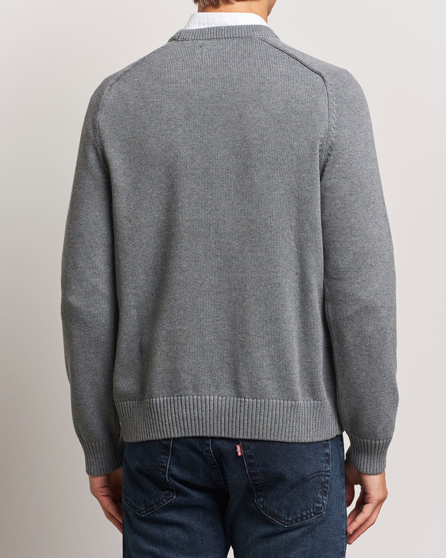 Herre | Gensere | GANT | Casual Cotton Saddle C-neck Dark Grey Melange