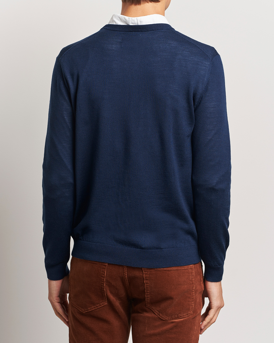 Herre | Gensere | GANT | Extrafine Merino Wool C-Neck Marine