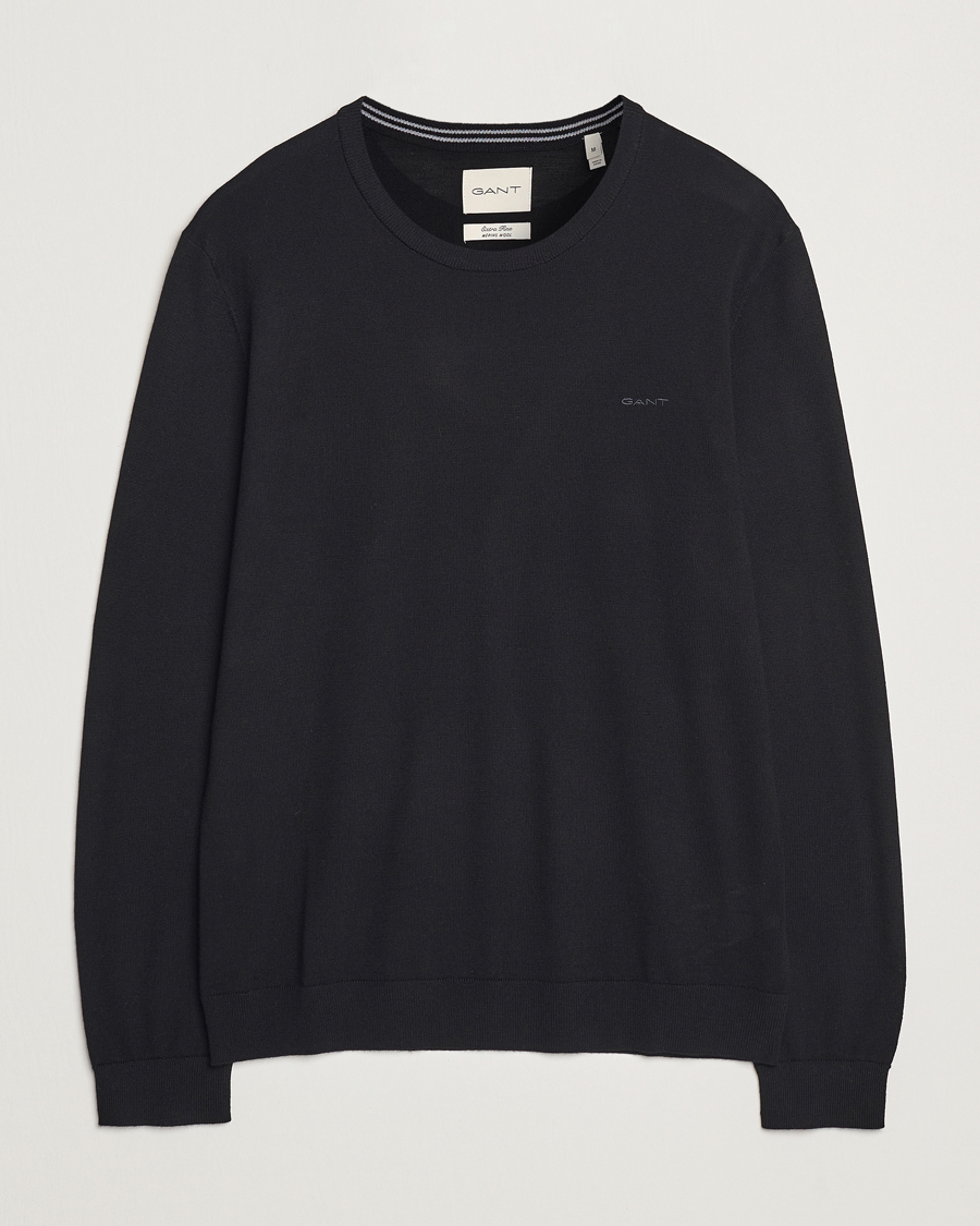 Herre | Gensere | GANT | Extrafine Merino Wool C-Neck Black