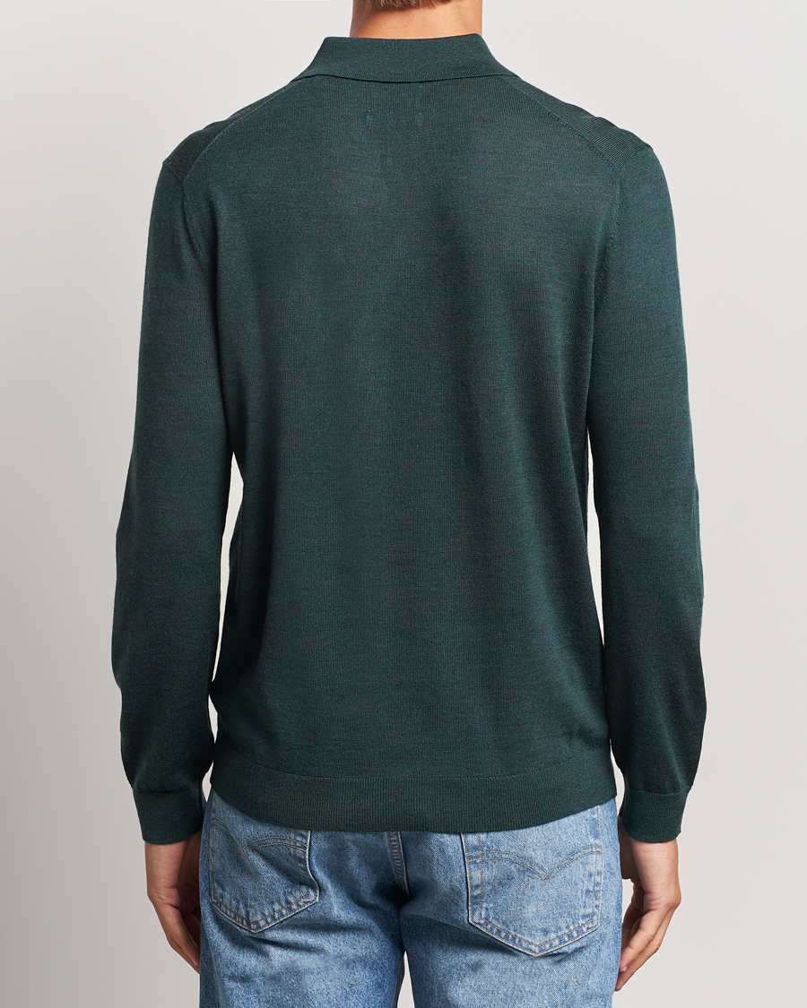 Herre | Gensere | GANT | Extrafine Merino Wool Polo Tartan Green