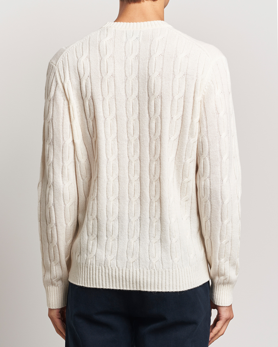 Herre | Gensere | GANT | Lambswool Cable C-Neck Cream