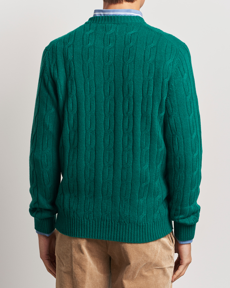 Herre | Gensere | GANT | Lambswool Cable C-Neck Deep Forest Green