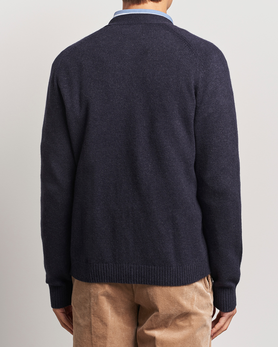 Herre | Gensere | GANT | Wool Blend Cardigan Dark Navy Melange