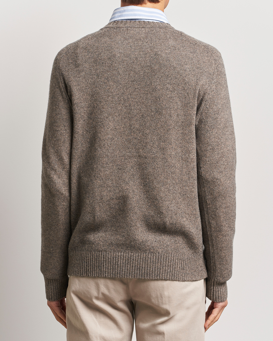 Herre | Gensere | GANT | Wool Blend C-Neck Dark Hazelnut Melange
