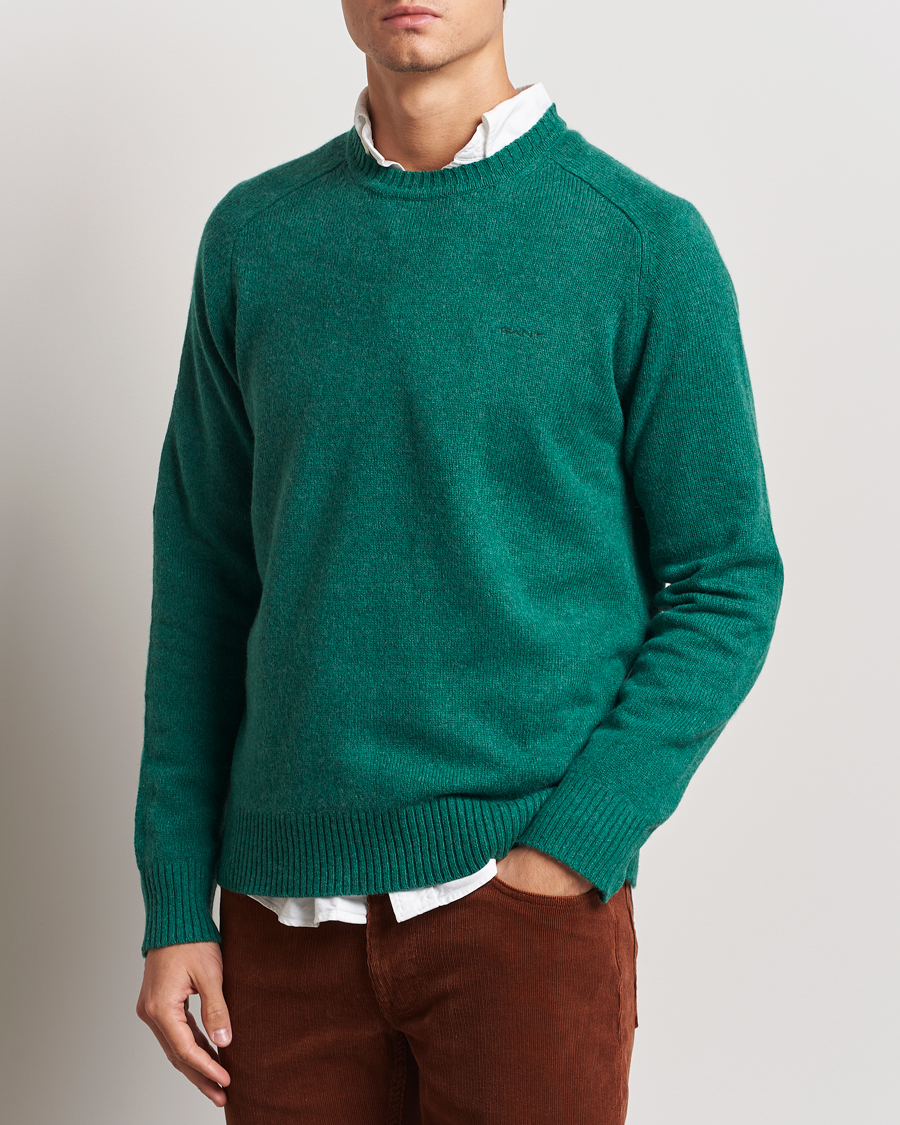 Herre | Gensere | GANT | Wool Blend C-Neck Deep Forest Green