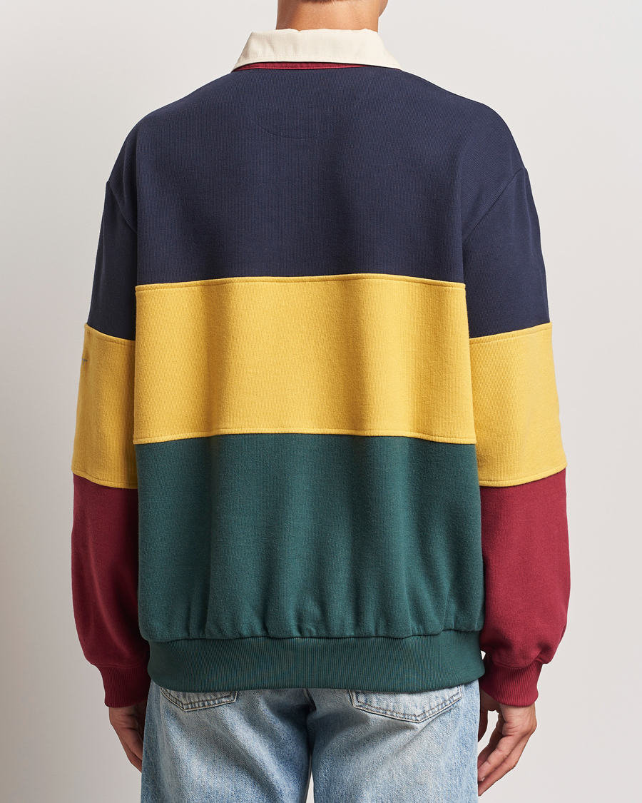 Herre | Gensere | GANT | Sweat Color Block Heavy Rugger Evening Blue