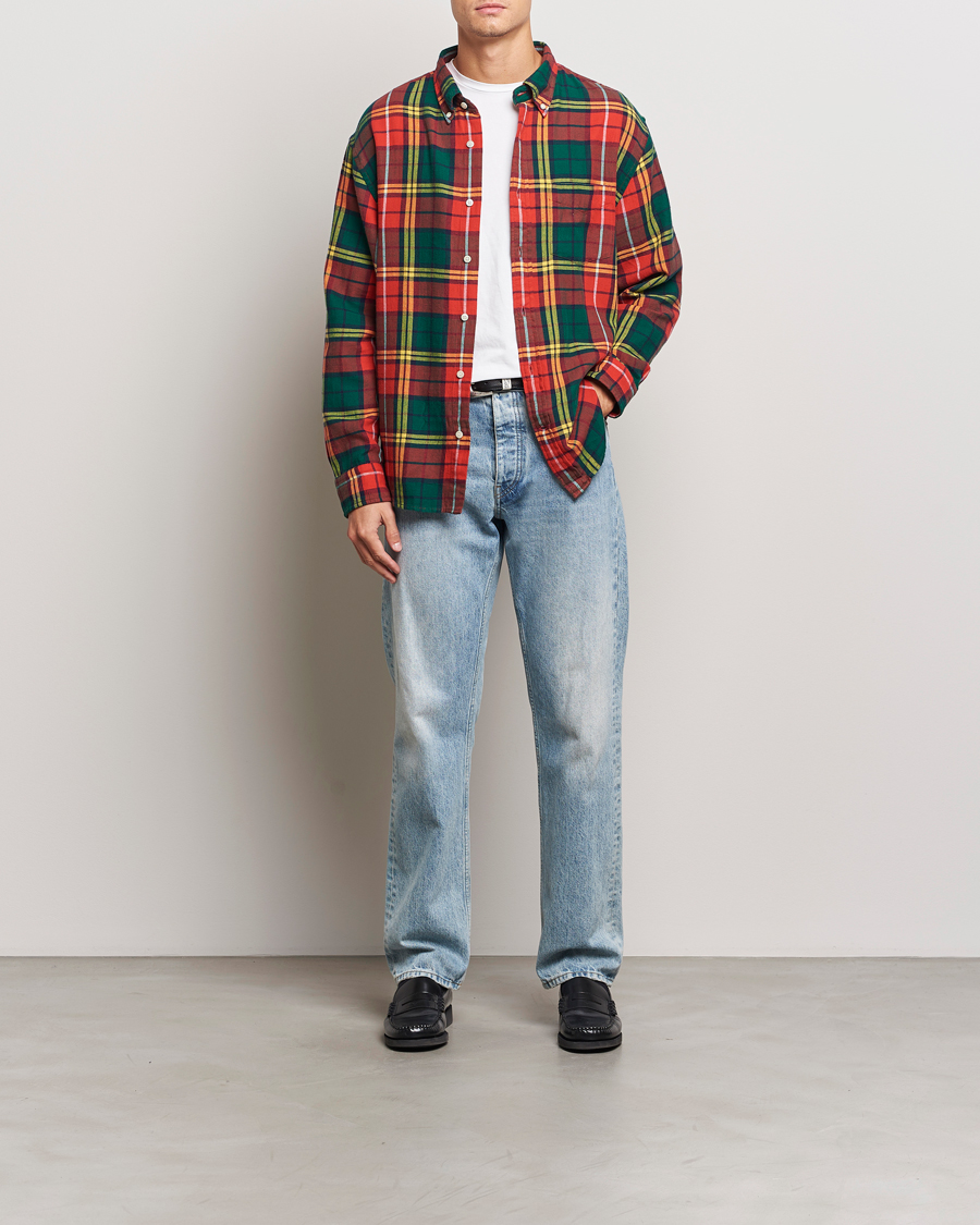 Herre | Skjorter | GANT | Rel Herigate Twill Tartan Shirt Bright Red