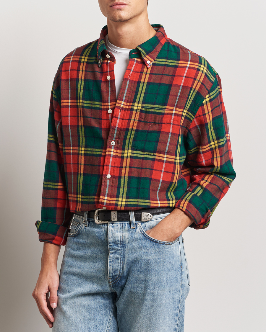 Herre | Skjorter | GANT | Rel Herigate Twill Tartan Shirt Bright Red