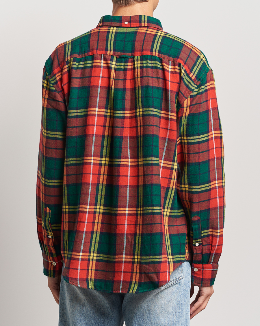 Herre | Skjorter | GANT | Rel Herigate Twill Tartan Shirt Bright Red