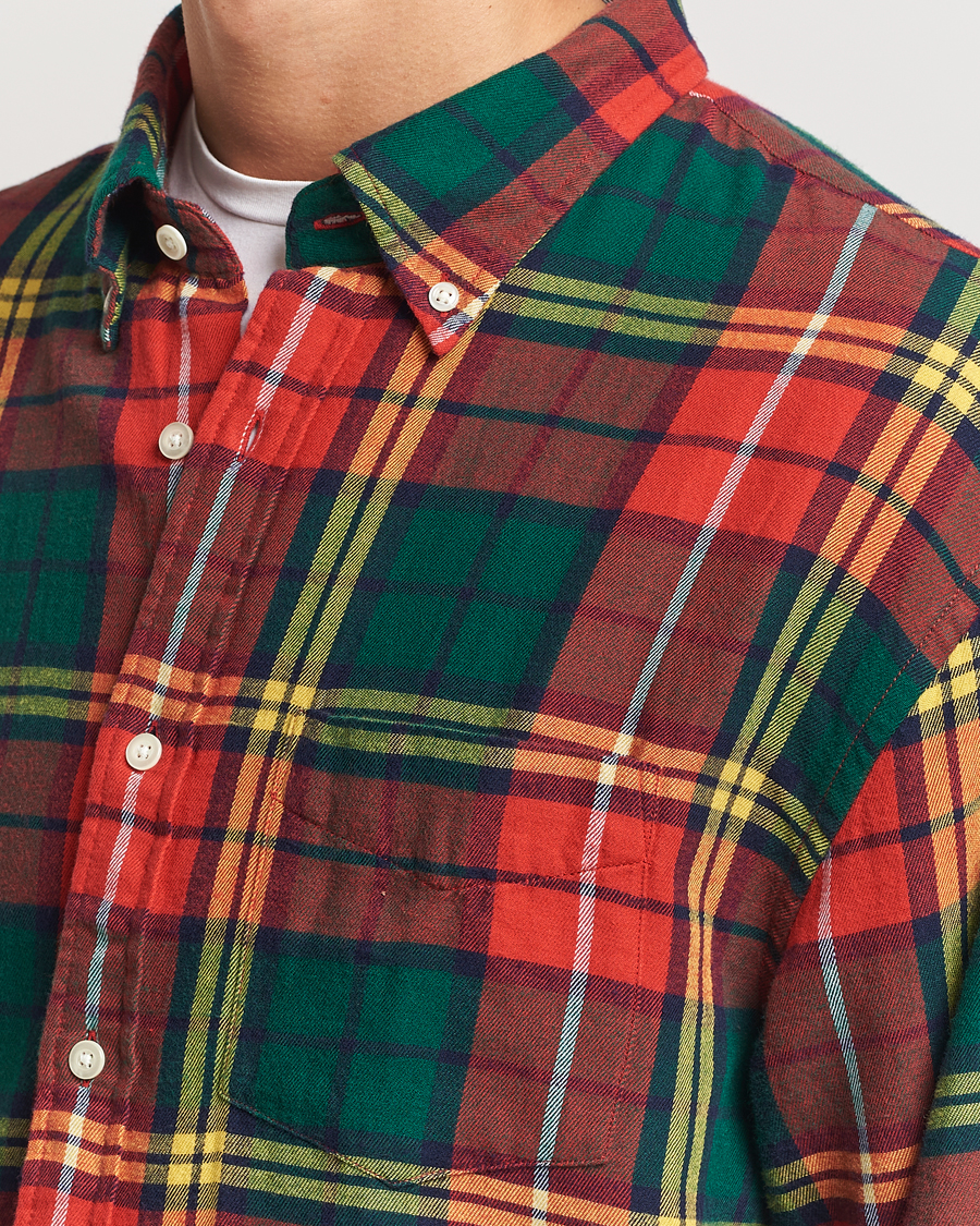 Herre | Skjorter | GANT | Rel Herigate Twill Tartan Shirt Bright Red