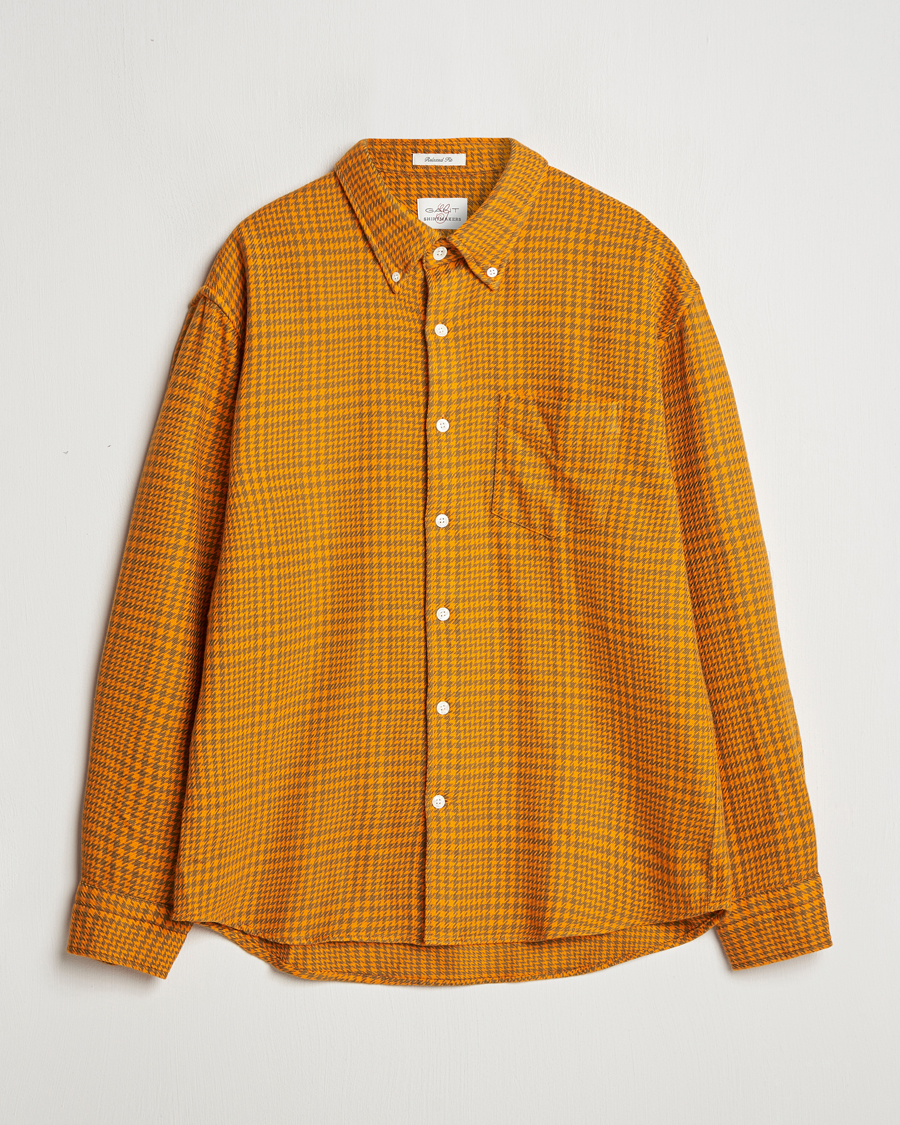Herre | Skjorter | GANT | Rel Houndstooth Shirt Sweet Orange
