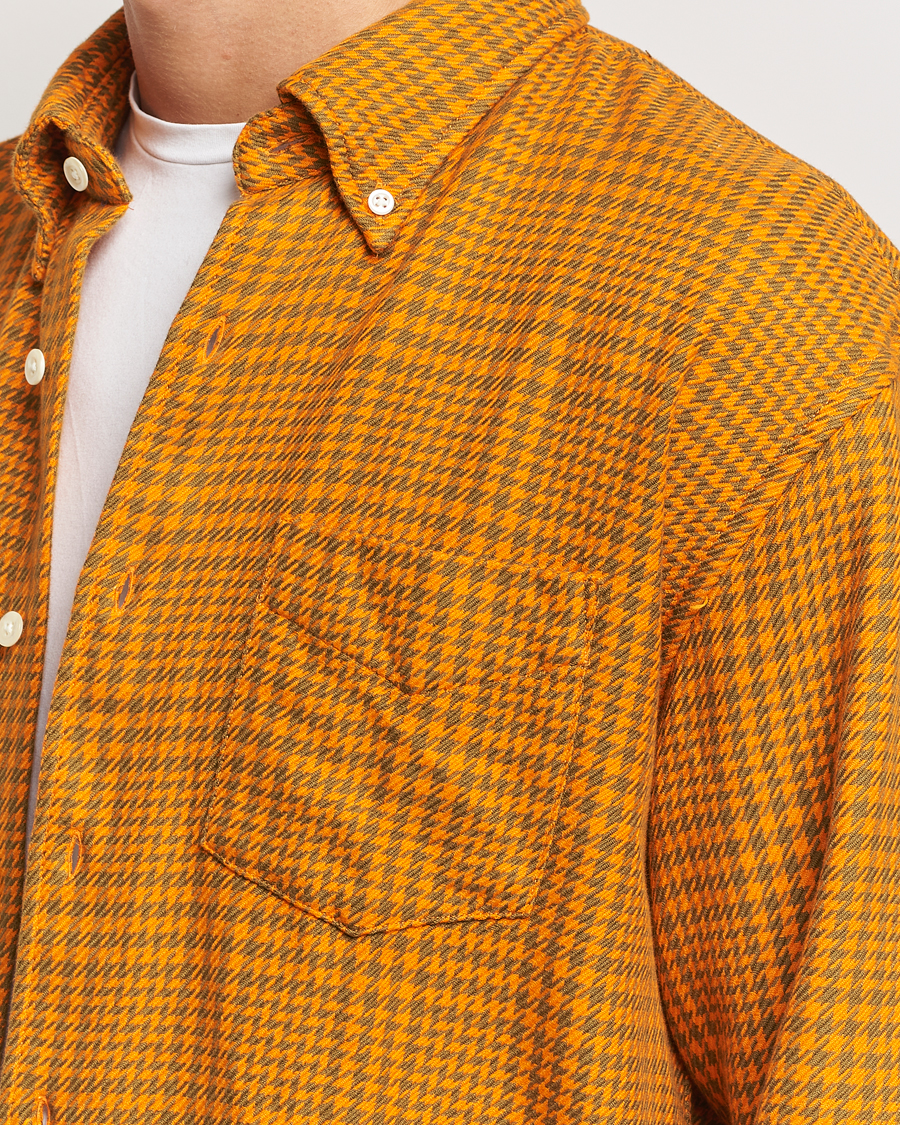 Herre | Skjorter | GANT | Rel Houndstooth Shirt Sweet Orange