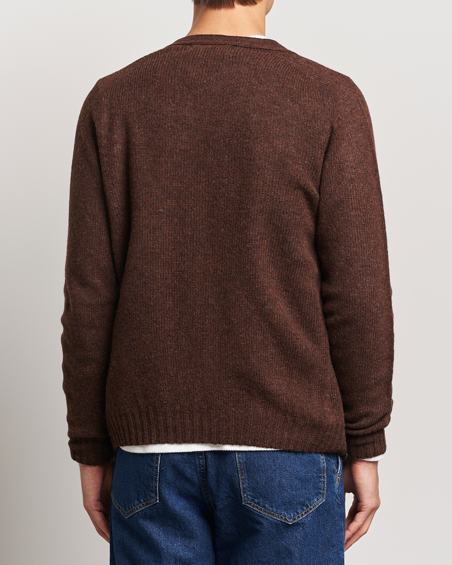 Herre | Gensere | Harley Of Scotland | Supersoft Lambswool Cardigan Coffee