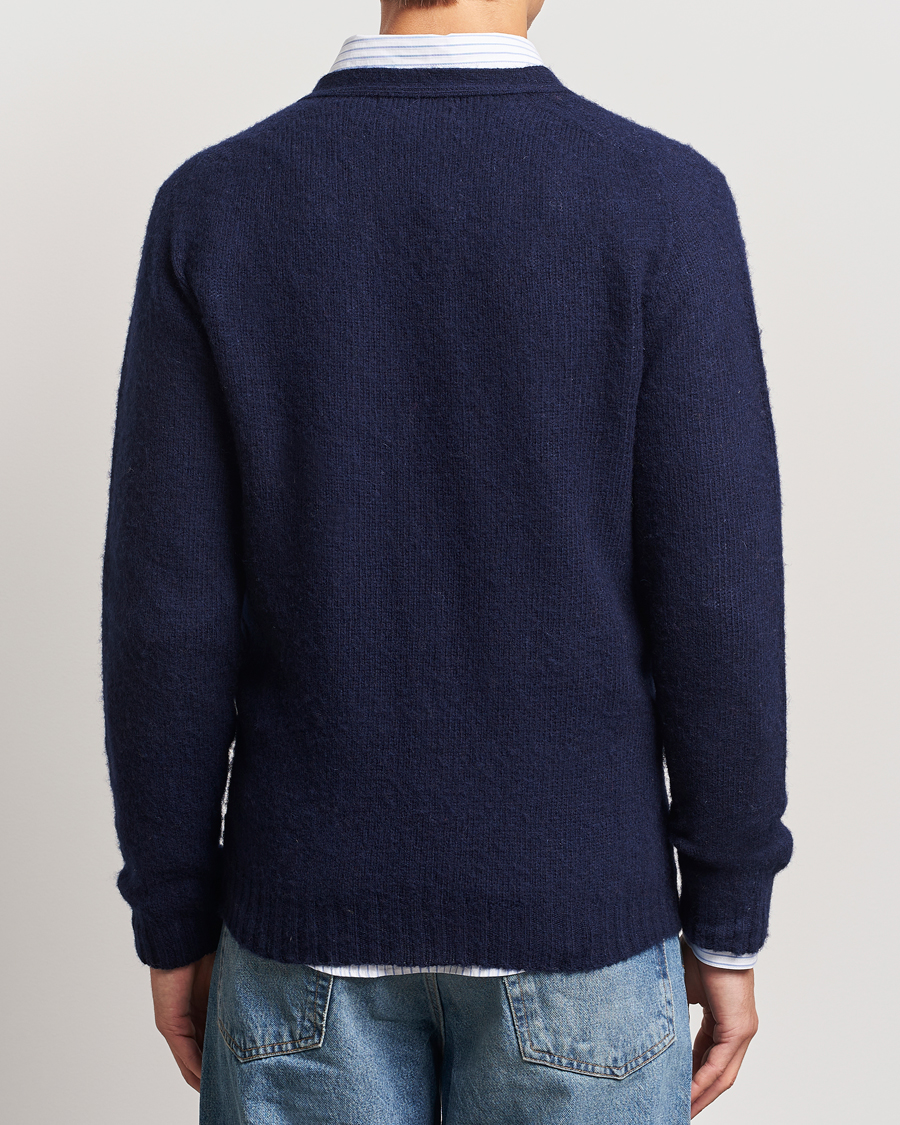 Herre | Gensere | Harley Of Scotland | Supersoft Lambswool Cardigan Navy