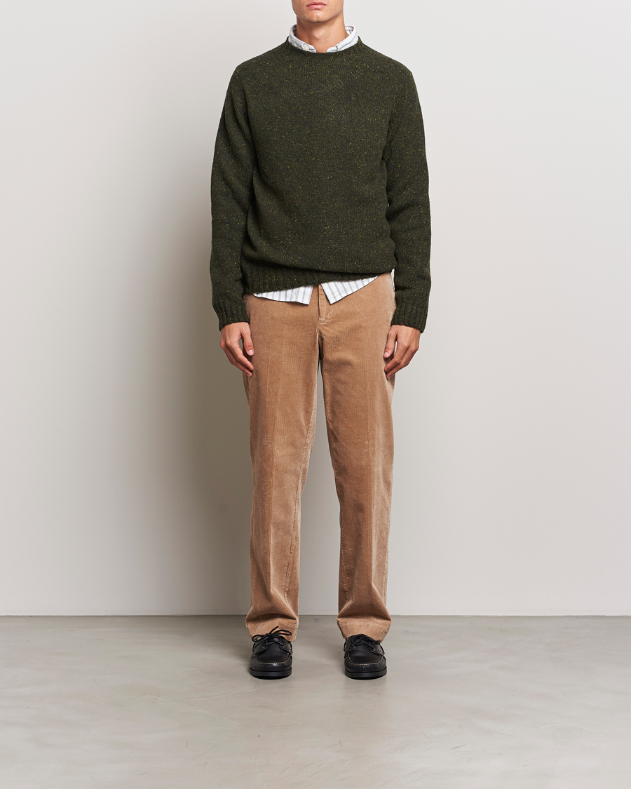 Herre | Gensere | Harley Of Scotland | Donegal Wool Crewneck Harris Green