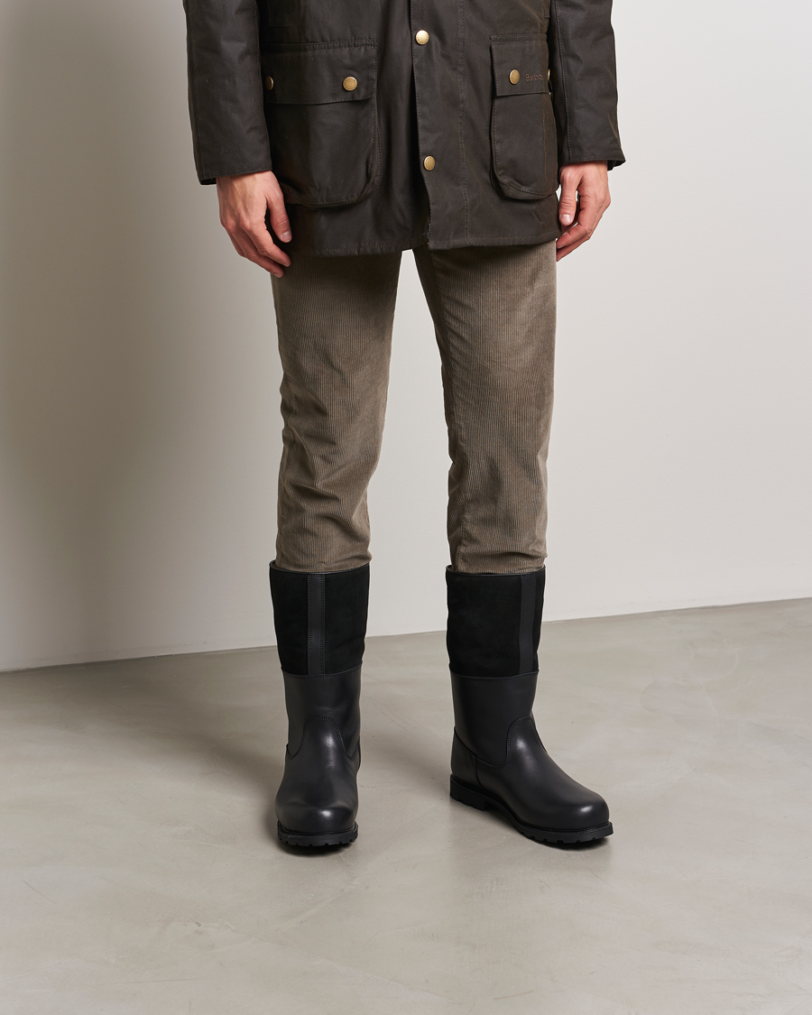 Herre | Ludwig Reiter Maronibrater Boot Black Calf/Suede Shaft | Ludwig Reiter | Maronibrater Boot Black Calf/Suede Shaft