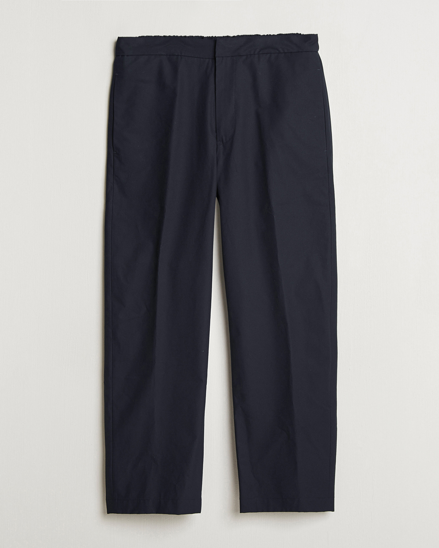 Herre | Bukser | Jil Sander | Water Repellent Cotton Drawstring Pants Navy
