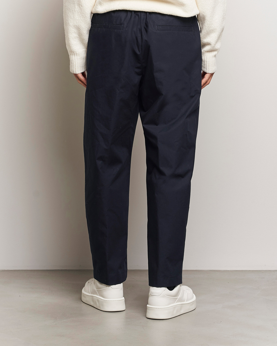 Herre | Bukser | Jil Sander | Water Repellent Cotton Drawstring Pants Navy