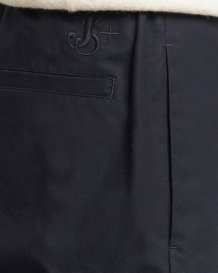 Herre | Bukser | Jil Sander | Water Repellent Cotton Drawstring Pants Navy