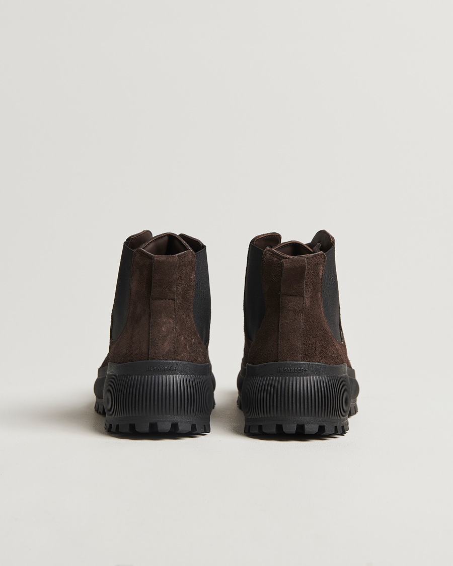Herre | Jil Sander Suede Ankle Boots Dark Brown | Jil Sander | Suede Ankle Boots Dark Brown