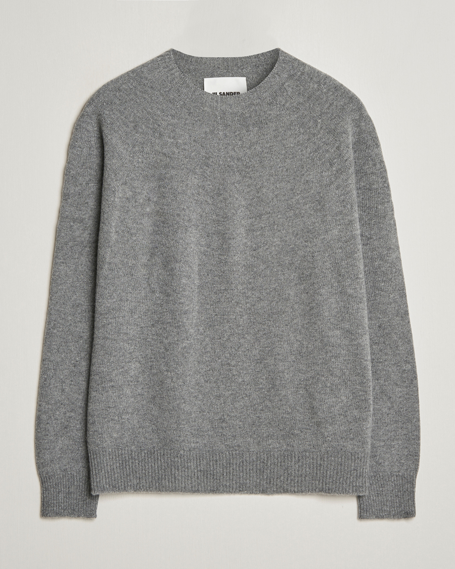 Herre | Gensere | Jil Sander | Cashmere/Merino Round Neck Sweater Grey Melange
