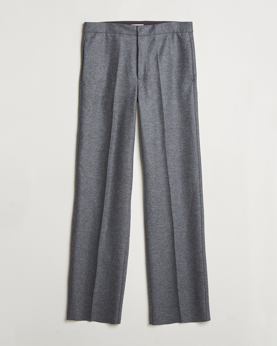 Herre | Bukser | Jil Sander | Wool Flannel Pants Grey Melange